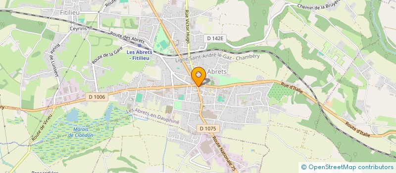 localisation de l'entreprise ASSOCIATION POUR LA SAUVEGARDE DU PATRIMOIHNE DES ABRETS ET ENVIRONS.  LES ABRETS EN DAUPHINE