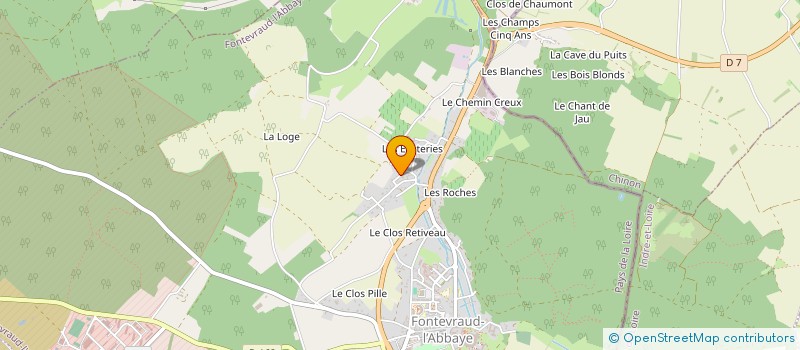 localisation de l'entreprise ASSOCIATION POUR LA SAUVEGARDE DU PATRIMOINE DE FONTEVRAUD L'ABBAYE  FONTEVRAUD-L'ABBAYE