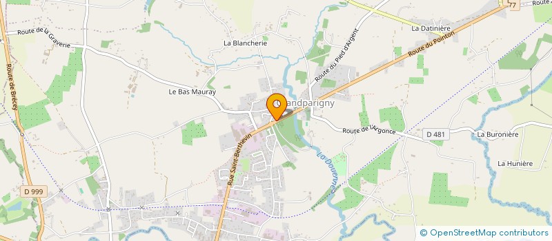 localisation de l'entreprise ASSOCIATION POUR LA SAUVEGARDE DU PATRIMOINE DE GRANDPARIGNY  GRANDPARIGNY