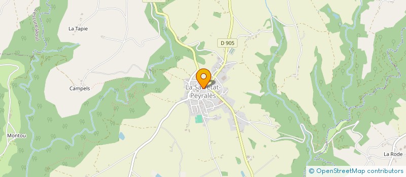 localisation de l'entreprise ASSOCIATION POUR LA SAUVEGARDE DU PATRIMOINE DE LA SALVETAT PEYRALES  LA SALVETAT-PEYRALES