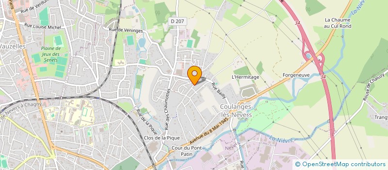 localisation de l'entreprise ASSOCIATION POUR LA SAUVEGARDE DU PATRIMOINE NATUREL DES SAULES  COULANGES-LES-NEVERS