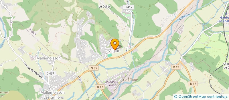 localisation de l'entreprise ASSOCIATION POUR LA SAUVEGARDE ET L ANIMATION DE L EGLISE DU VIEIL AIGLUN  AIGLUN