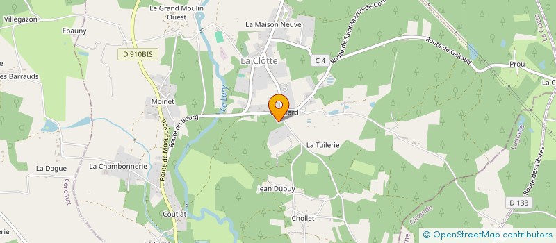 localisation de l'entreprise ASSOCIATION POUR LA SAUVEGARDE ET LA MISE EN VALEUR DU SITE FEODAL DE LA CLOTTE  LA CLOTTE