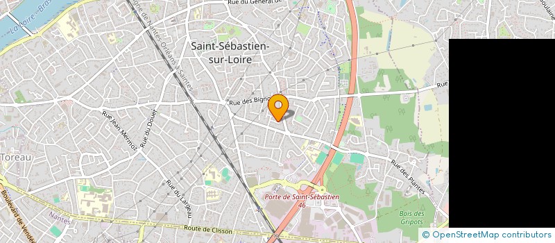 localisation de l'entreprise ASSOCIATION POUR LA SAUVEGARDE ET LA PROTECTION DE L'ESPACE VERT DE L'ALLEE DES GLYCINES à SAINT-SEBASTIEN-SUR-LOIRE