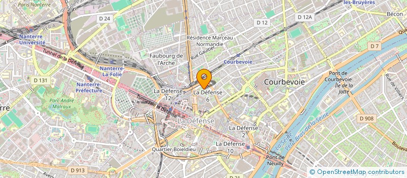 localisation de l'entreprise ASSOCIATION POUR LA SECTION INTERNATIONALE JAPONAISE DE LA DEFENSE à COURBEVOIE