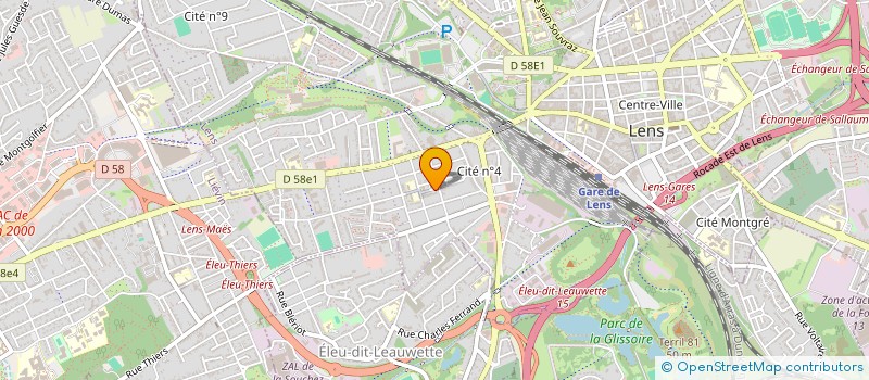 localisation de l'entreprise ASSOCIATION POUR LA SOLIDARITE ACTIVE à LENS