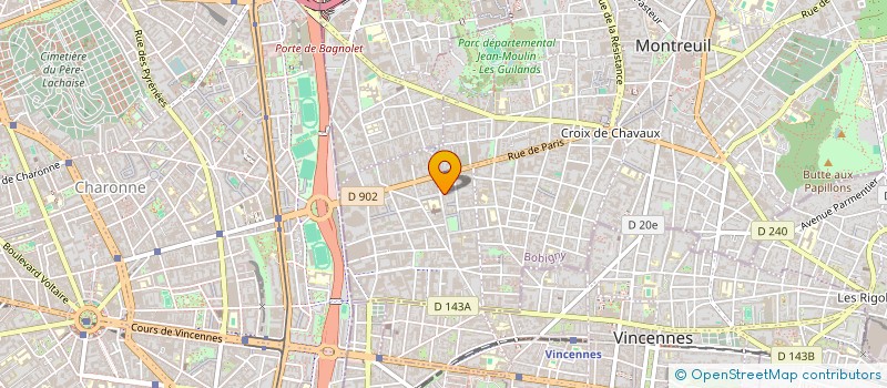 localisation de l'entreprise ASSOCIATION POUR LA SOLIDARITE ET LE DEVELOPPEMENT DU VILLAGE DE BENA EN FRANCE A-S-D-V-B-F à MONTREUIL
