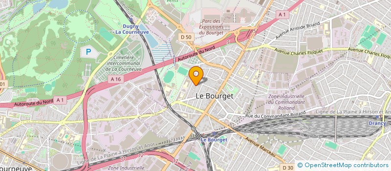 localisation de l'entreprise ASSOCIATION POUR LA SOLIDARITE INTERNATIONALE ( ASI )  LE BOURGET
