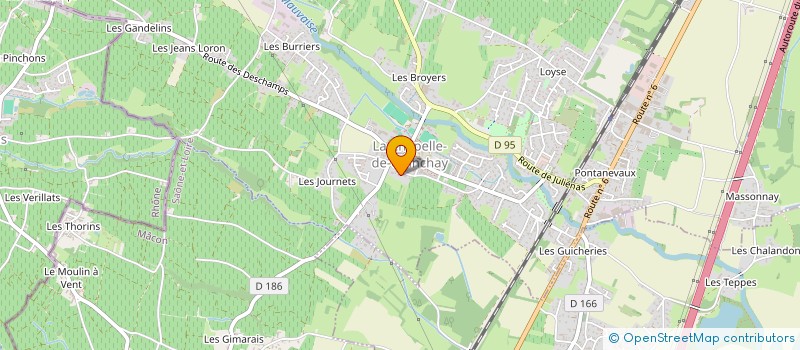 localisation de l'entreprise ASSOCIATION POUR LA VALORISATION DES PETITS EDIFICES RELIGIEUX DE LA PAROISSE NOTRE DAME DES VIGNES  LA CHAPELLE-DE-GUINCHAY