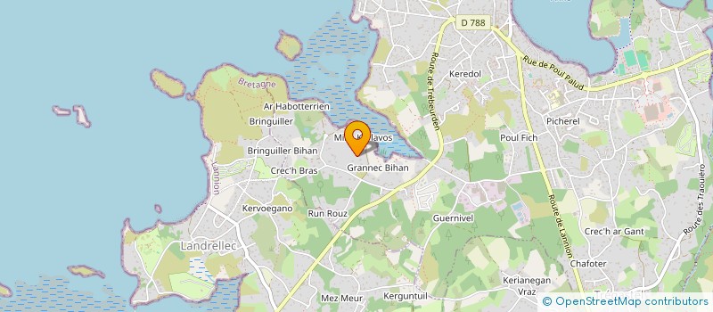 localisation de l'entreprise ASSOCIATION POUR LA VALORISATION DES VINS DE BRETAGNE  TREGASTEL