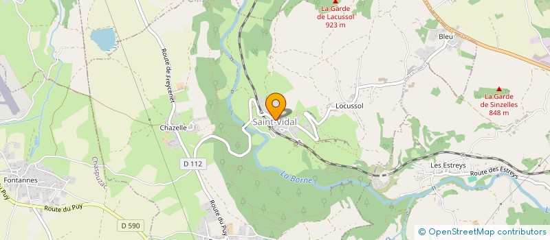 localisation de l'entreprise ASSOCIATION POUR LA VALORISATION DU VELAY AUVERGNE ET GEVAUDAN  SAINT-VIDAL