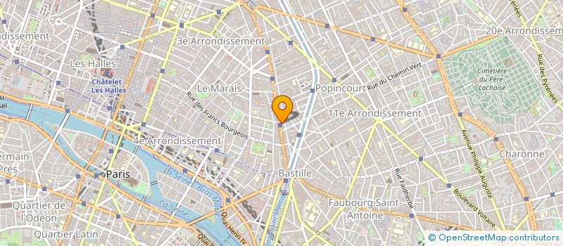 localisation de l'entreprise ASSOCIATION POUR LE COMPOST AUTOGERE ET LE DEVELOPPEMENT DURABLE ET CONVIVIAL DU QUARTIER BREGUET-SABIN - BASTILLE  PARIS