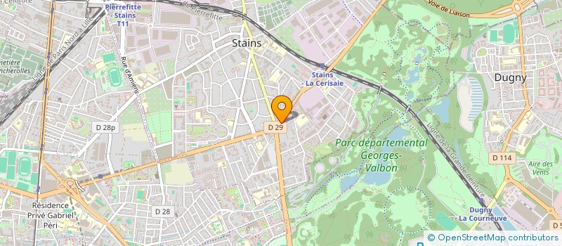 localisation de l'entreprise ASSOCIATION POUR LE CONSEIL EN INFORMATIQUE MICRO-INFORMATIQUE EN GESTION ET ORGANISATION DES ENTREPRISES GROUPE EUR  STAINS