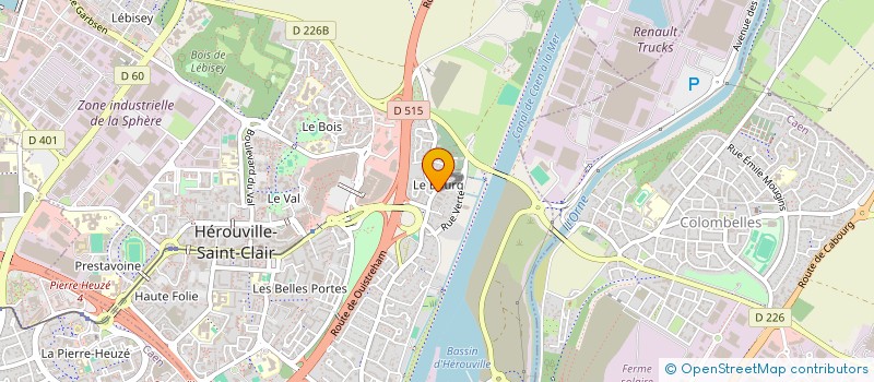 localisation de l'entreprise ASSOCIATION POUR LE CONTROLE DE LA RADIOACTIVITE DANS L'OUEST A.C.R.O  HEROUVILLE-SAINT-CLAIR
