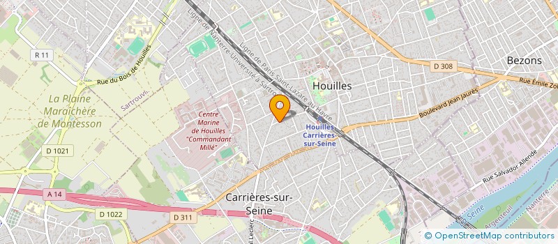 localisation de l'entreprise ASSOCIATION POUR LE DESIGN, LES ARTS ET LA TECHNIQUE  HOUILLES