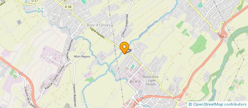 localisation de l'entreprise ASSOCIATION POUR LE DEVELOPPEMENT ANIMATION DE LA RAVINE DES CABRIS à SAINT-PIERRE