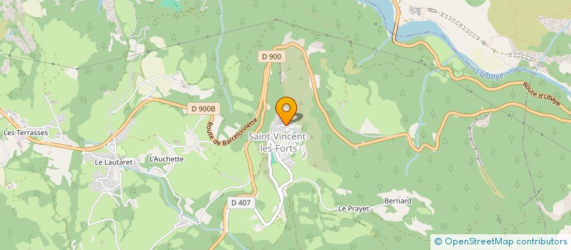 localisation de l'entreprise ASSOCIATION POUR LE DEVELOPPEMENT ARTISTIQUE A+A  UBAYE-SERRE-PONCON