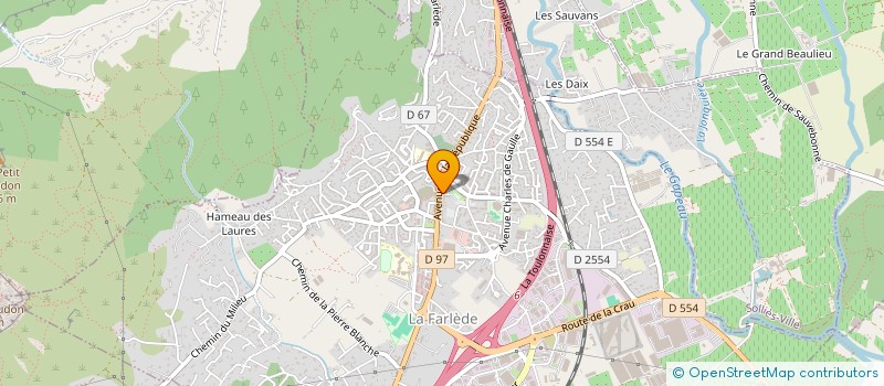 localisation de l'entreprise ASSOCIATION POUR LE DEVELOPPEMENT D UNE MONNAIE LOCALE CITOYENNE SUR L AIRE TOULONNAISE ET LA VALLEE DU GAPEAU  SOLLIES-PONT