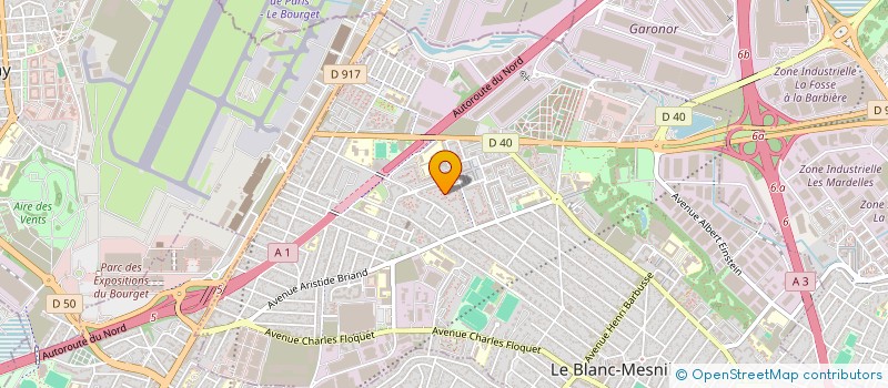 localisation de l'entreprise ASSOCIATION POUR LE DEVELOPPEMENT DE DUVERGER à LE BLANC-MESNIL