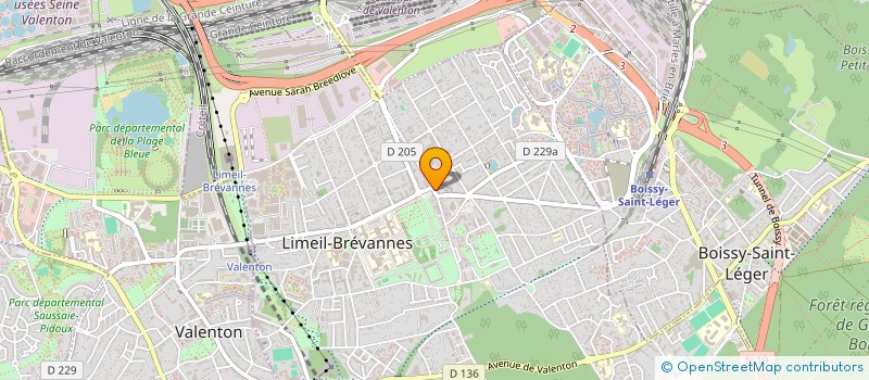 localisation de l'entreprise ASSOCIATION POUR LE DEVELOPPEMENT DE KAVUAYA  LIMEIL-BREVANNES