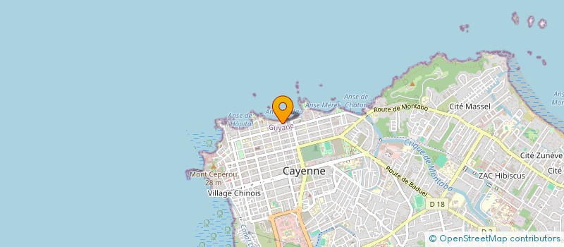 localisation de l'entreprise ASSOCIATION POUR LE DEVELOPPEMENT DE L AERONAUTIQUE GUYANAISE ET DE L ESPACE  CAYENNE