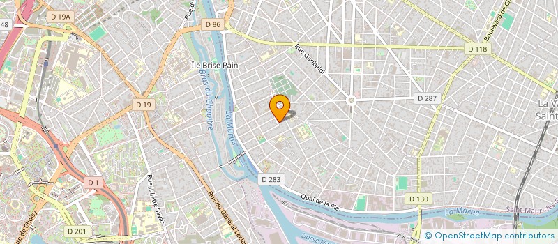 localisation de l'entreprise ASSOCIATION POUR LE DEVELOPPEMENT DE L'AGRICULTURE BIOLOGIQUE EN SITES URBAINS à SAINT-MAUR-DES-FOSSES