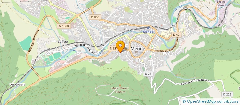 localisation de l'entreprise ASSOCIATION POUR LE DEVELOPPEMENT DE L'EMPLOI AGRICOLE ET RURAL EN LOZERE à MENDE