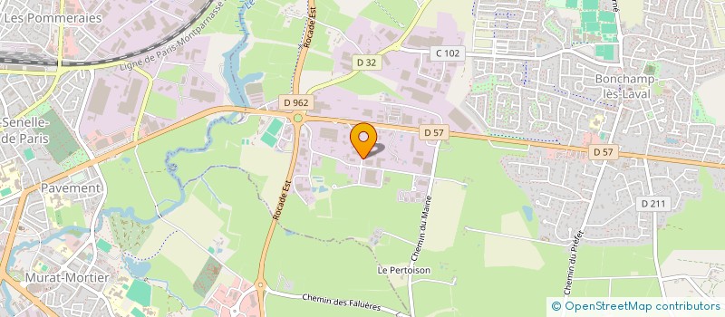 localisation de l'entreprise ASSOCIATION POUR LE DEVELOPPEMENT DE L'EMPLOI AGRICOLE ET RURAL EN MAYENNE  BONCHAMP-LES-LAVAL