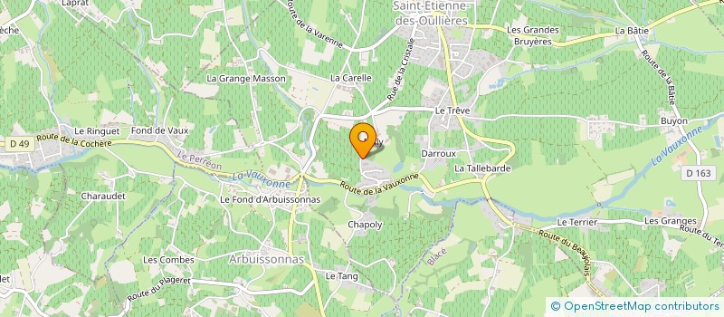 localisation de l'entreprise ASSOCIATION POUR LE DEVELOPPEMENT DE L'ENSEIGNEMENT ET LA PRATIQUE ARTISTIQUE SUR LE TERRITOIRE DE LA COMMUNAUTE D'AG à SAINT-ETIENNE-DES-OULLIERES