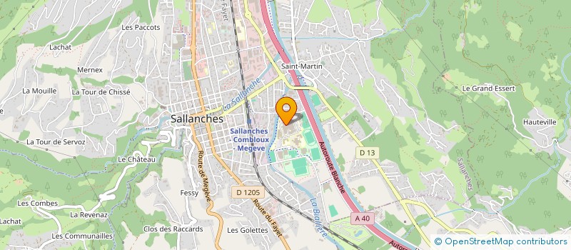 localisation de l'entreprise ASSOCIATION POUR LE DEVELOPPEMENT DE L'OBSTETRIQUE ET DE LA NEONATALOGIE A L'HOPITAL DE SALLANCHES  SALLANCHES