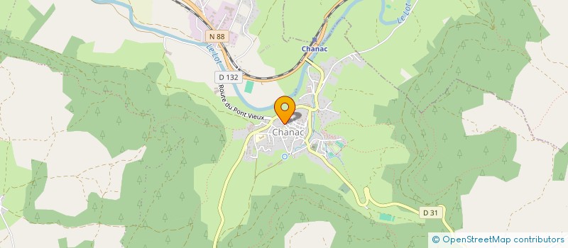 localisation de l'entreprise ASSOCIATION POUR LE DEVELOPPEMENT DE L'OFFRE DE SERVICES ET DE SOINS POUR LES AINES ET LES AIDANTS DU PAYS CHANACOIS à CHANAC