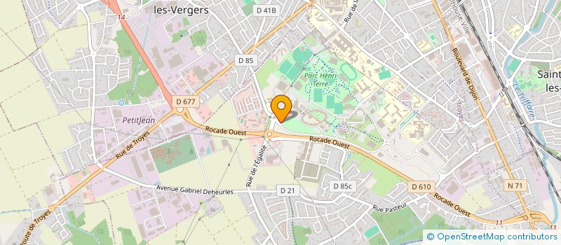 localisation de l'entreprise ASSOCIATION POUR LE DEVELOPPEMENT DE L'UNIVERSITE DE TECHNOLOGIE DE TROYES  ROSIERES-PRES-TROYES