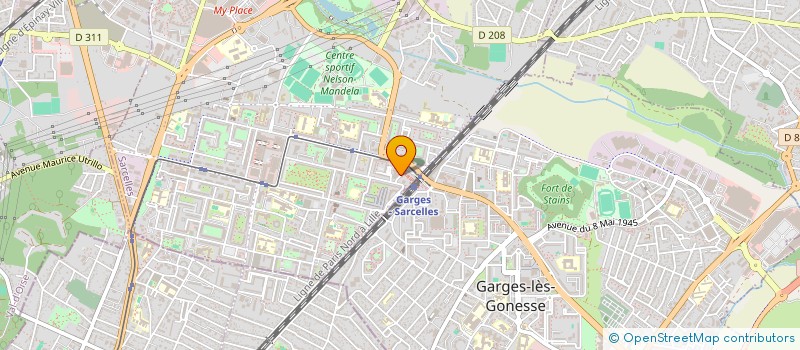 localisation de l'entreprise ASSOCIATION POUR LE DEVELOPPEMENT DE LA COMMUNE DE OREFONDE à SARCELLES