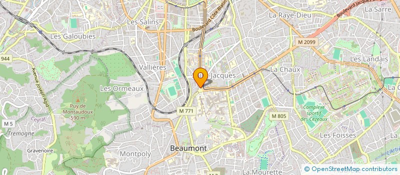 localisation de l'entreprise ASSOCIATION POUR LE DEVELOPPEMENT DE LA MEDECINE INTERNE DANS LA REGION AUVERGNE  CLERMONT-FERRAND