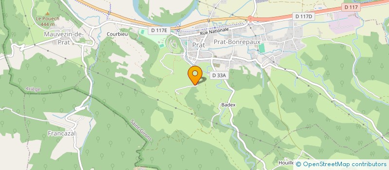 localisation de l'entreprise ASSOCIATION POUR LE DEVELOPPEMENT DE LA MUSIQUE CHORALE à PRAT-BONREPAUX