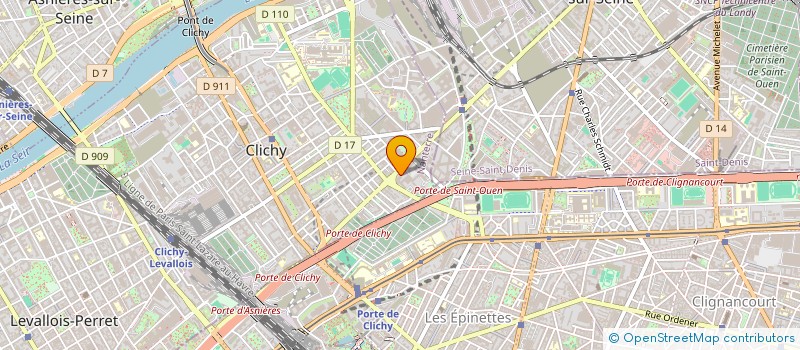 localisation de l'entreprise ASSOCIATION POUR LE DEVELOPPEMENT DE LA PREVENTION EN ENTREPRISE à CLICHY