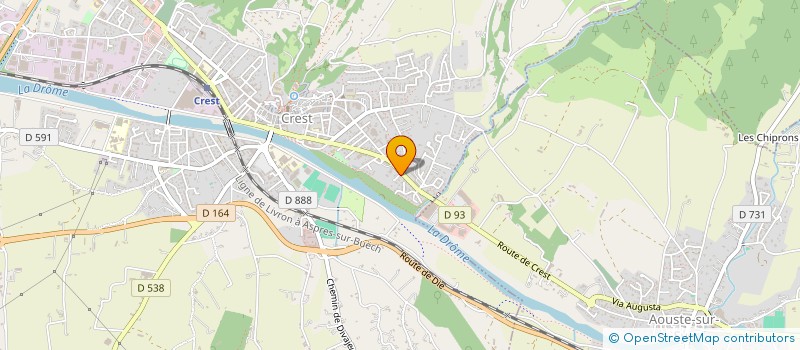 localisation de l'entreprise ASSOCIATION POUR LE DEVELOPPEMENT DE LA RECHERCHE ETHIQUE SUR LA CLINIQUE DES PERSONNES FRAGILISEES  CREST