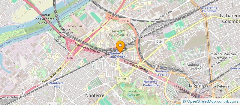 localisation de l'entreprise ASSOCIATION POUR LE DEVELOPPEMENT DE SOINS A NANTERRE UNIVERSITE à NANTERRE