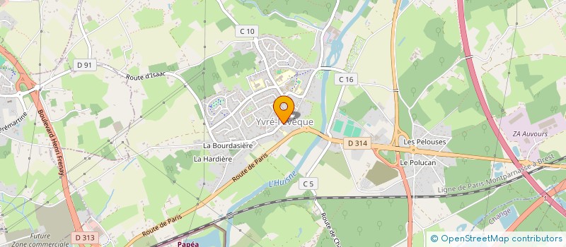 localisation de l'entreprise ASSOCIATION POUR LE DEVELOPPEMENT DES ARTS ET DE LA MUSIQUE A DANSER (ADAMADA) à YVRE-L'EVEQUE