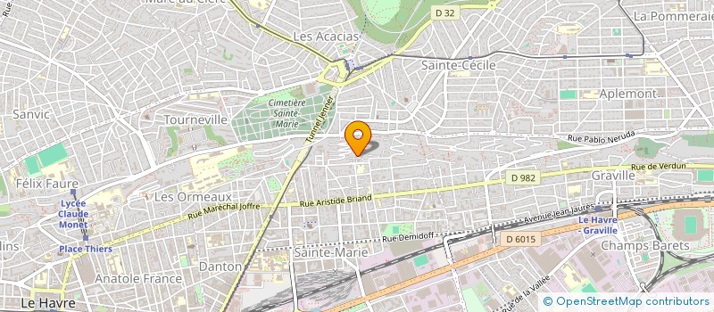 localisation de l'entreprise ASSOCIATION POUR LE DEVELOPPEMENT DES DEMARCHES ARTISTIQUES à LE HAVRE