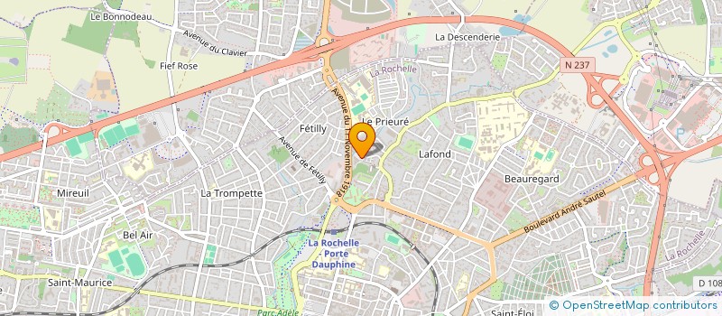 localisation de l'entreprise ASSOCIATION POUR LE DEVELOPPEMENT DES ENTREPRISES REGIONALES ET DE L'EMPLOI  LA ROCHELLE