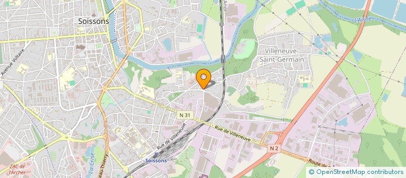 localisation de l'entreprise ASSOCIATION POUR LE DEVELOPPEMENT DES LOISIRS DE LA CULTURE GYM V à VILLENEUVE-SAINT-GERMAIN