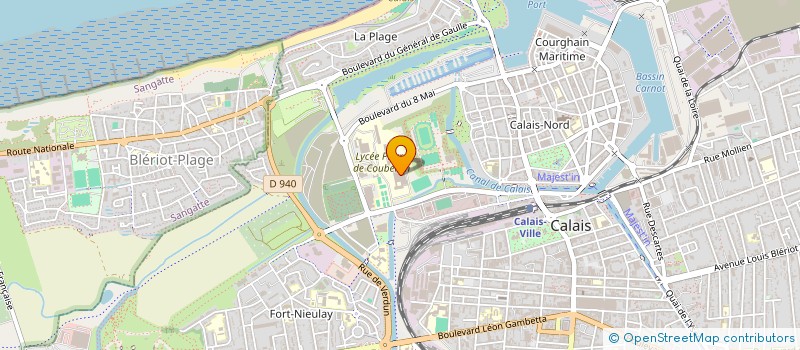 localisation de l'entreprise ASSOCIATION POUR LE DEVELOPPEMENT DES PROJETS EDUCATIFS (A.D.P.E.)  CALAIS