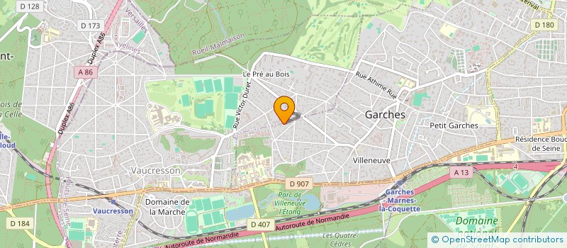 localisation de l'entreprise ASSOCIATION POUR LE DEVELOPPEMENT DES RELATIONS FRANCO SLOVAQUES à GARCHES