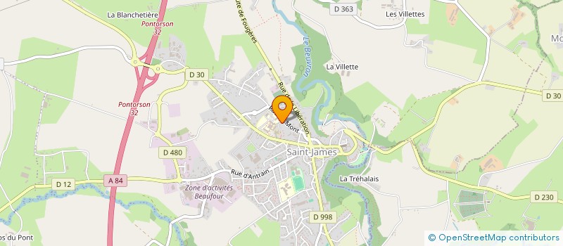 localisation de l'entreprise ASSOCIATION POUR LE DEVELOPPEMENT DES SOINS PALLIATIFS DANS LA MANCHE  SAINT-JAMES