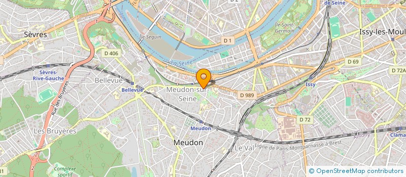 localisation de l'entreprise ASSOCIATION POUR LE DEVELOPPEMENT DES SPORTS OUTDOOR (DSO) à MEUDON