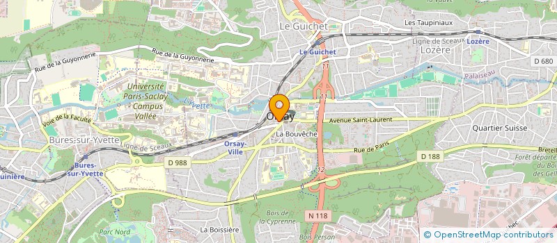 localisation de l'entreprise ASSOCIATION POUR LE DEVELOPPEMENT DES URGENCES PEDIATRIQUES DE L HOPITAL D ORSAY  ORSAY