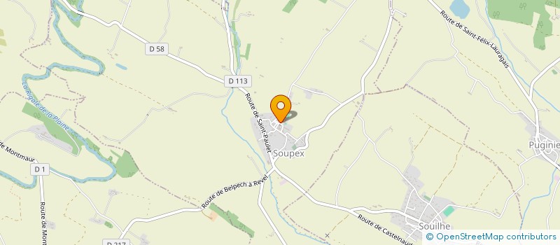localisation de l'entreprise ASSOCIATION POUR LE DEVELOPPEMENT DU CHATEAU DE SOUPEX ET DU LAURAGAIS (ADCSL)  SOUPEX