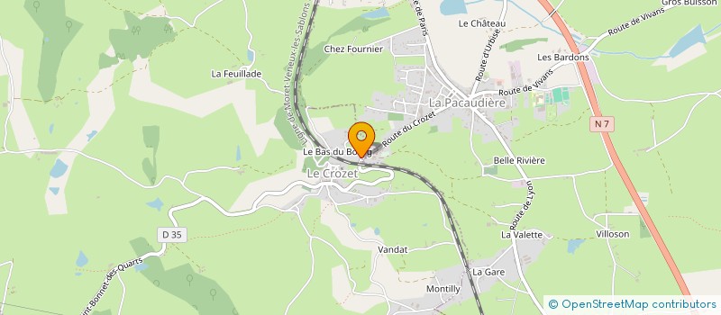 localisation de l'entreprise ASSOCIATION POUR LE DEVELOPPEMENT DU GOUT POUR L'ECRITURE ET LA LECTURE  PACAUDIERE (LA)