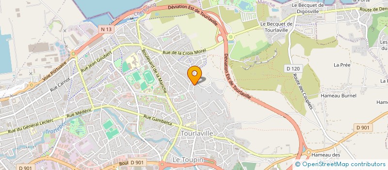 localisation de l'entreprise ASSOCIATION POUR LE DEVELOPPEMENT DU TENCHI-DAO  CHERBOURG-EN-COTENTIN